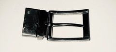 Reversible Belt Buckle Replacement Pin Buckle Rectangular Silver for 1.25” Wide