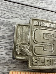 Vintage International Harvester S Series Belt Buckle Silver Truck 80s Spec-Cast