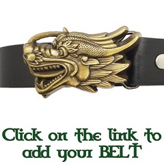 Chinese Dragon Belt Buckle Brass Finish Biker Gothic calendar martial