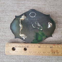 Montana Silversmiths Horse Head Horseshoe Western Belt Buckle Silver Tone Floral