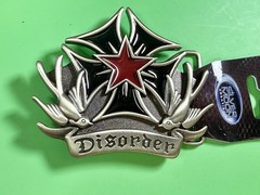 Disorder Iron Maltese Cross Doves NOS Silver Moon Creations Belt Buckle