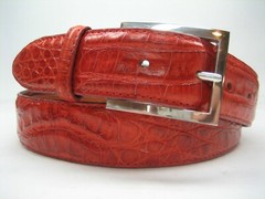 GENUINE CROCODILE BELTS 1-3/8&Prime; & 1.5&Prime; WIDE, WITH SILVER 925 SOLID BUCKLE U.S.A.