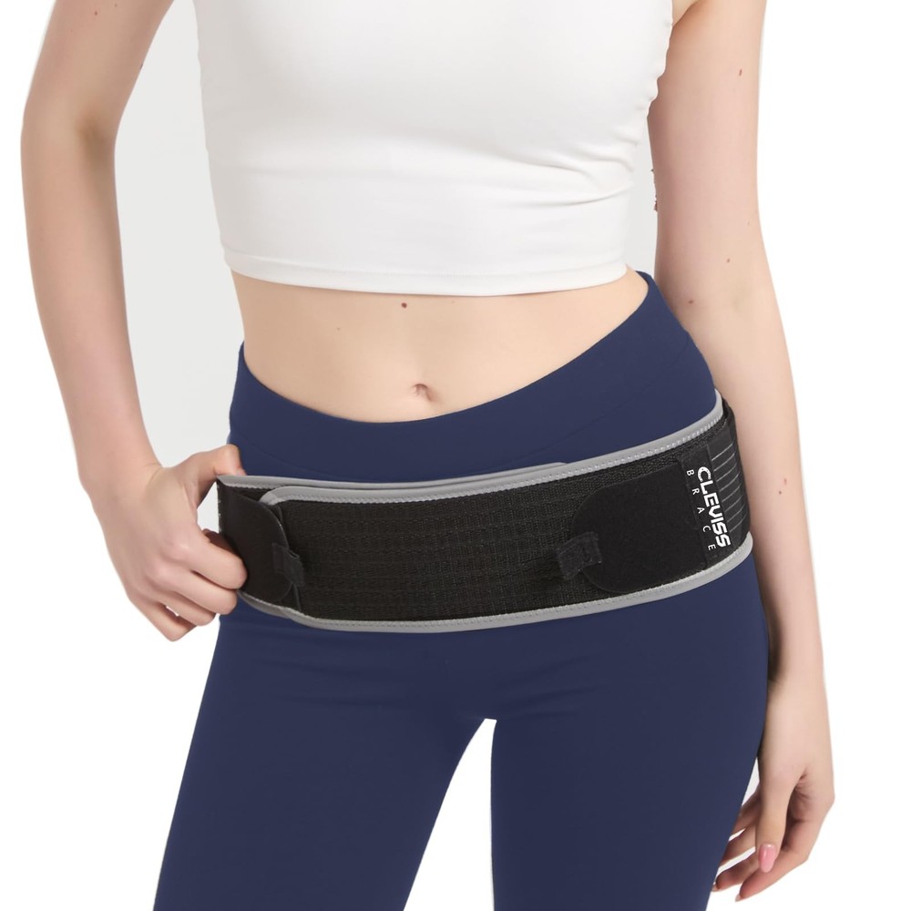 SI Joint Hip Belt for Men and Women,Sacroiliac Pelvic Support Regular, Black