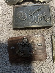 Brass And Pewter Belt Buckles