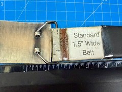 Hand Cuffs Raised Handcuffs on Silver Color Rectangular Belt Buckle