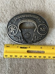 Wisconsin Beer League Beer Opener Belt Buckle Championship Brewmaster Novelty