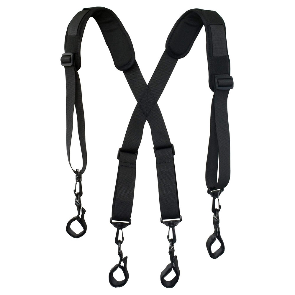 YYST Men Paddded Adjustable Tool Belt Suspender Duty Adult, Black