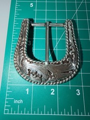 Silver Tone Metal Western Cowboy Bronco Riding Rodeo Belt Buckle Made in Taiwan