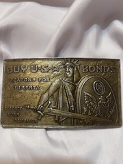 Buy U.S.A. Bonds Weapons for Liberty Brass Belt Buckle Vintage