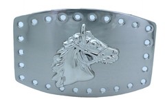 Cool Men Women Western Fashion Belt Buckle Silver Metal Rodeo Horse Classic Look