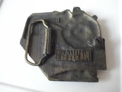 Vintage 1978 Instyle Brass Locomotive Belt Buckle 3 1/2&Prime; Wide
