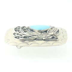 Southwestern Eagle Turquoise Coral Belt Buckle Gift Patriotic