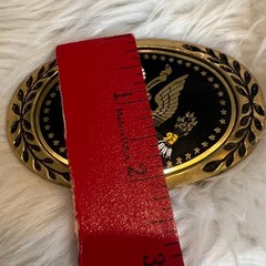 Heritage Buckles Solid Brass Great Seal US Eagle Belt Buckle Patriotic Enamel