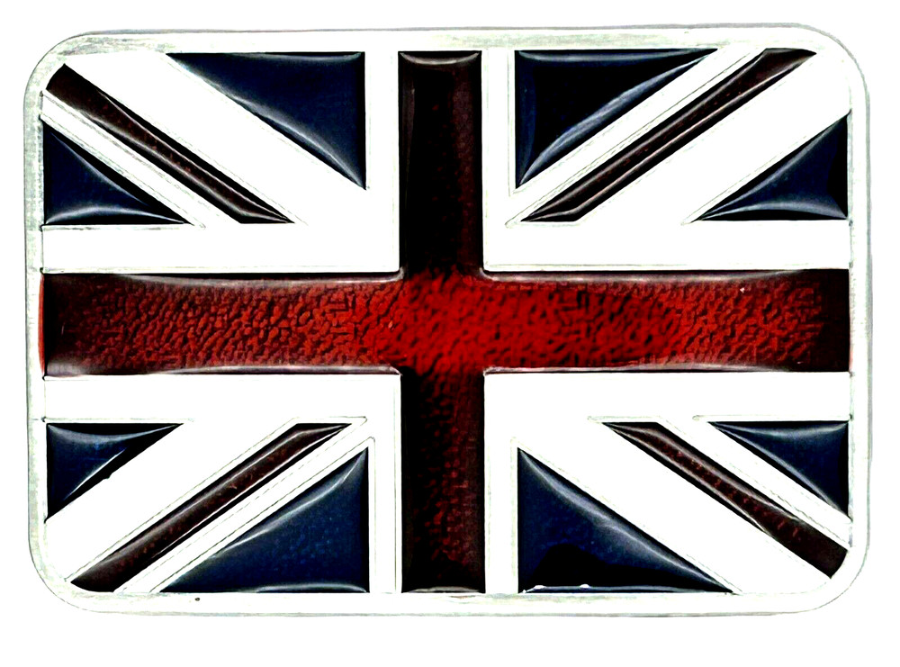 British United Kingdom National Flag Enameled Belt Buckle New