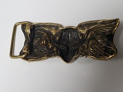 Karmpa Valkyrie Brass Belt Buckle- Viking Ukraine Metal Art Cast
