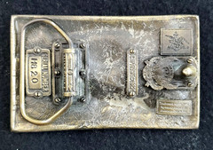 Vintage Budweiser Clydesdale 3D Enamel Inlay Belt Buckle 1982 Made in USA