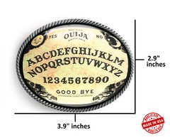 Ouija Board Buckle Silver Oval Gothic Horror Halloween Belt Buckle USA