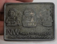 NW Norfolk & Western Railroad No Stopping Us Century Canada Belt Buckle