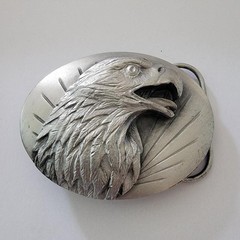 Vintage 1987 Siskiyou Pewter 3 Dimensional Eagle Belt Buckle #0-50