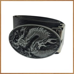 Antique Silvery Color DRAGON Western style Belt Buckle Full Metal US seller
