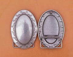 Western Heavy Duty Casual Oval Huge Metal DIY Leather Belt Buckle Fit 40mm Strap