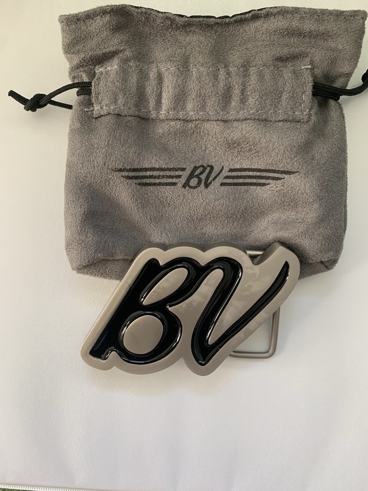 Titleist Vokey Interchangeable Belt Buckle BV Logo Black Enamel Silvertone Metal