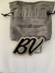 Titleist Vokey Interchangeable Belt Buckle BV Logo Black Enamel Silvertone Metal