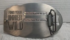 2015 **RAGNAR TRAIL RELAYS** (BOTTLE OPENER) BELT BUCKLE 3rd Place Mixed