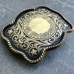 Belt Buckle Custom Personalized Monogrammed Western Buckle for Belts Wide 1.5&Prime;