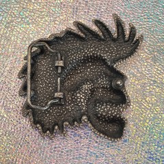 Skull Mohawk Belt Buckle Punk Rocker Accessory Metal