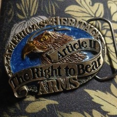 The great American buckle company « Right to bear arms » 1984 – Belt Buckle