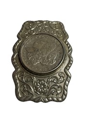 Antique 1921 Silver Morgan Dollar Coin Buckle
