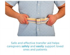 NOVA Medical Gait Belt 52&Prime; Metal Buckle Stripes 52 Inch,