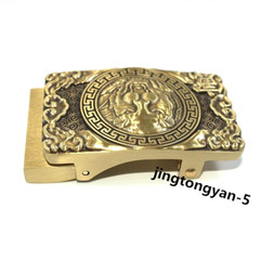 Solid Brass « Tiger » Belt Buckle Automatic Belt Buckles Fits For 35mm Wide Belt