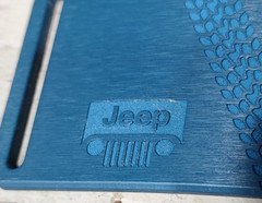 GRIP6 BELT BUCKLE – JEEP TIRE TRACKS – MILLED BLUE – 1.5 INCH WIDE