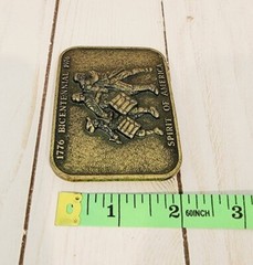 Vintage Spirit Of America 76 Bicentennial Belt Buckle 1776 1976 Brass