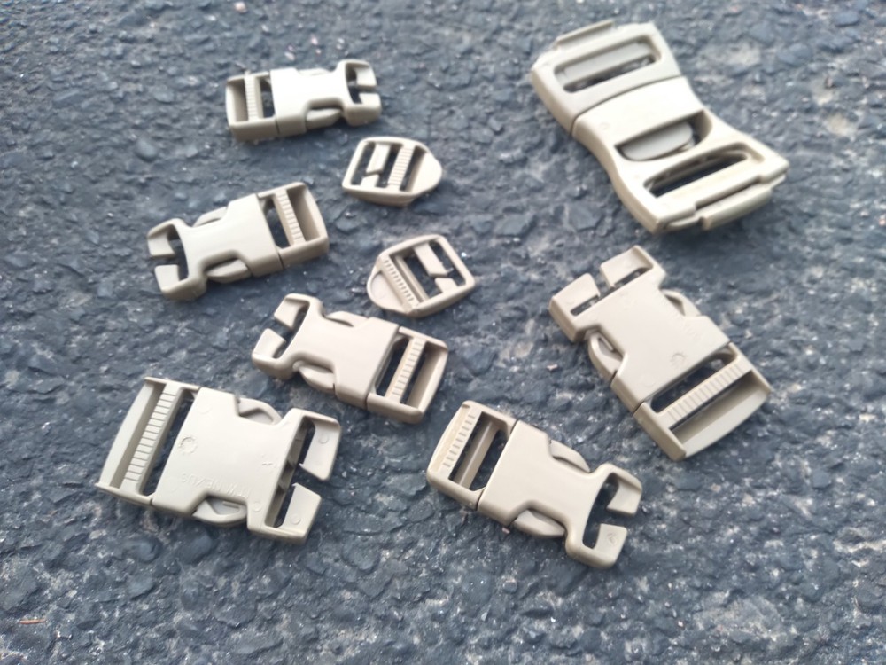 Belt Buckle Lot Brown Plastic Tactical Buckles