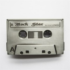 Vintage Rock Cassette Tape Music Belt Buckle Gurtelschnalle also Stock in US