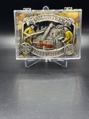 Vintage 1986 Volunteer Firefighter Belt Buckle Fire Rescue Fire Department USA