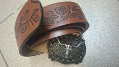 Vintage Western Cowboy Belt – Retro Buckle Printed Belt for Men & Women