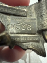 Vtg Flying Eagle Metal Belt Buckle Rare 506 USA Made Nature Patriotic Wildlife