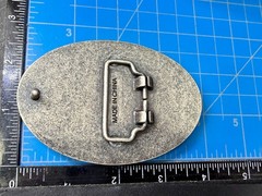 Centered Iron Cross Religious Gothic Punk Vibe Faux Leather on Metal Belt Buckle