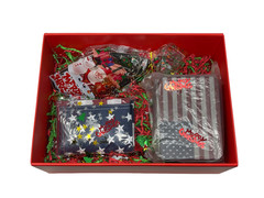 Western Belt Buckle Christmas Gift Set – Small American Flags – Patriotic Gifts