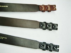 Genuine Alligator belt size 26 to 46. 1-1/4 tapered to 1&Prime;, for 1&Prime; buckle U.S.A.