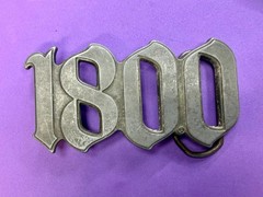 1800 Tequila Advertising Promotional Silver Color Cutout Belt Buckle