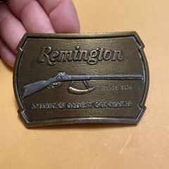 Vintage Remington 1816 Flintlock Rifle belt Buckle 1976 USA Made
