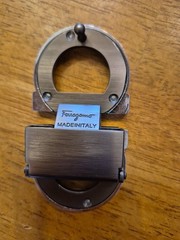 Salvatore Ferragamo Alloy Belt Buckle Silver with Gray for 34-35mm (C)