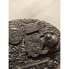 Vintage GAP Belt Buckle Air Force Academy USA 90s Collegiate Pewter Oval Buckle
