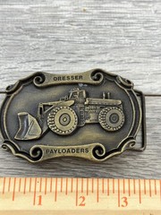 Vintage Spec Cast Dresser Payloaders Belt Buckle Men Brass Tone 1980s broken peg