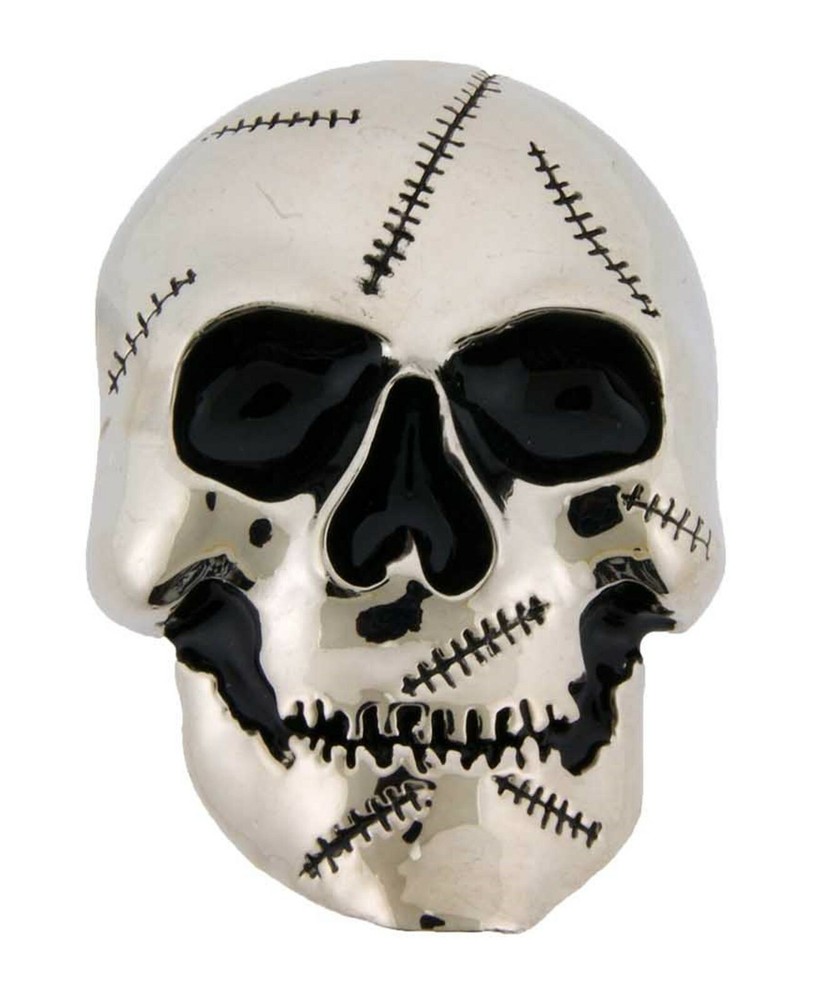 Skull Belt Buckle Soldier Stitches Siver Tattoo Gothic New Men Women Skeleton